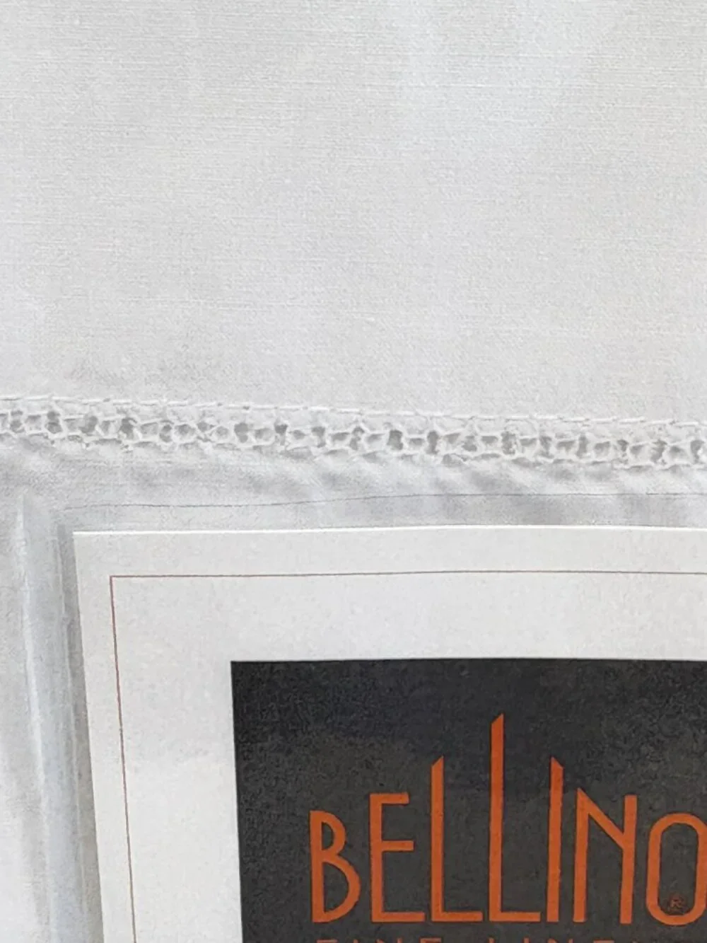 Bellino Hotel Collection HEMSTITCH Queen Sheet Set Cotton Made In Italy White